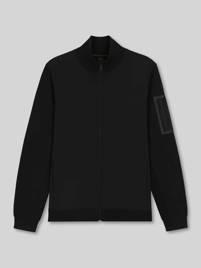 BOSS Green Regular fit functioneel thermojack met scheerwol model 'MOMENTUM'