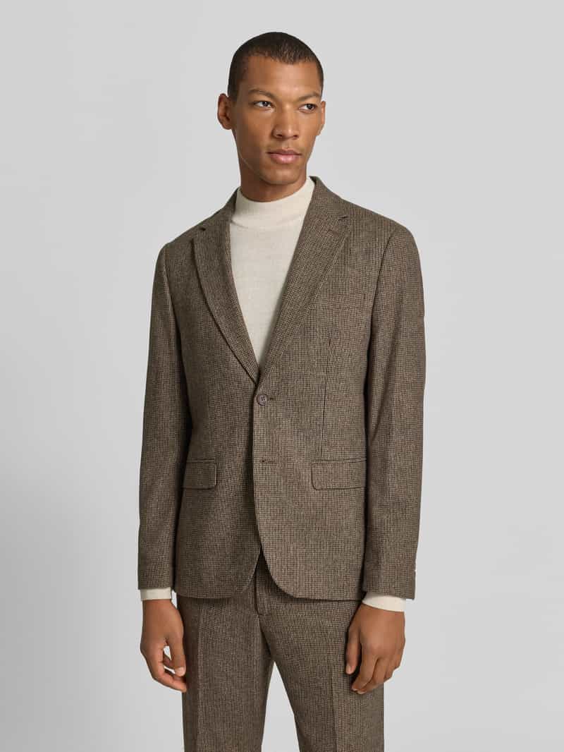 Selected Slim fit colbert met klepzakken van wol