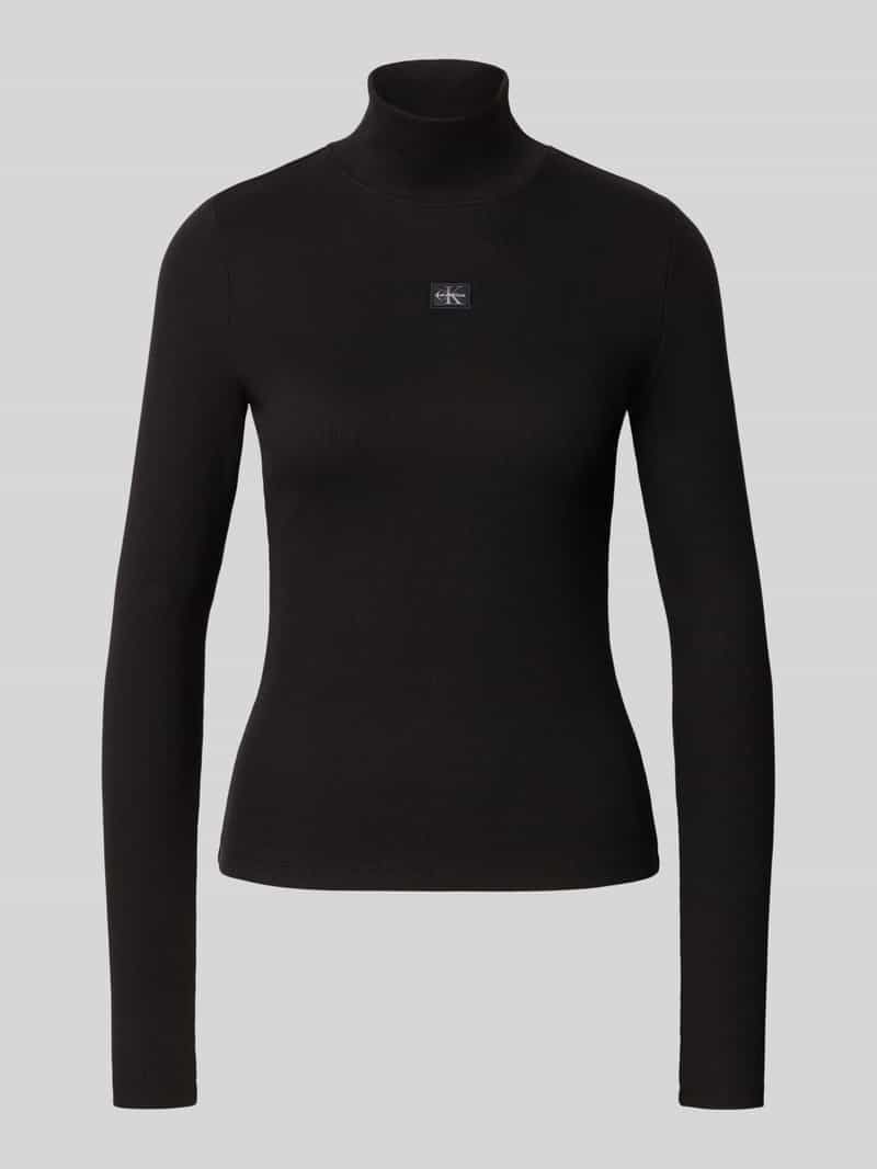 Calvin Klein Jeans Shirt met lange mouwen en opstaande kraag