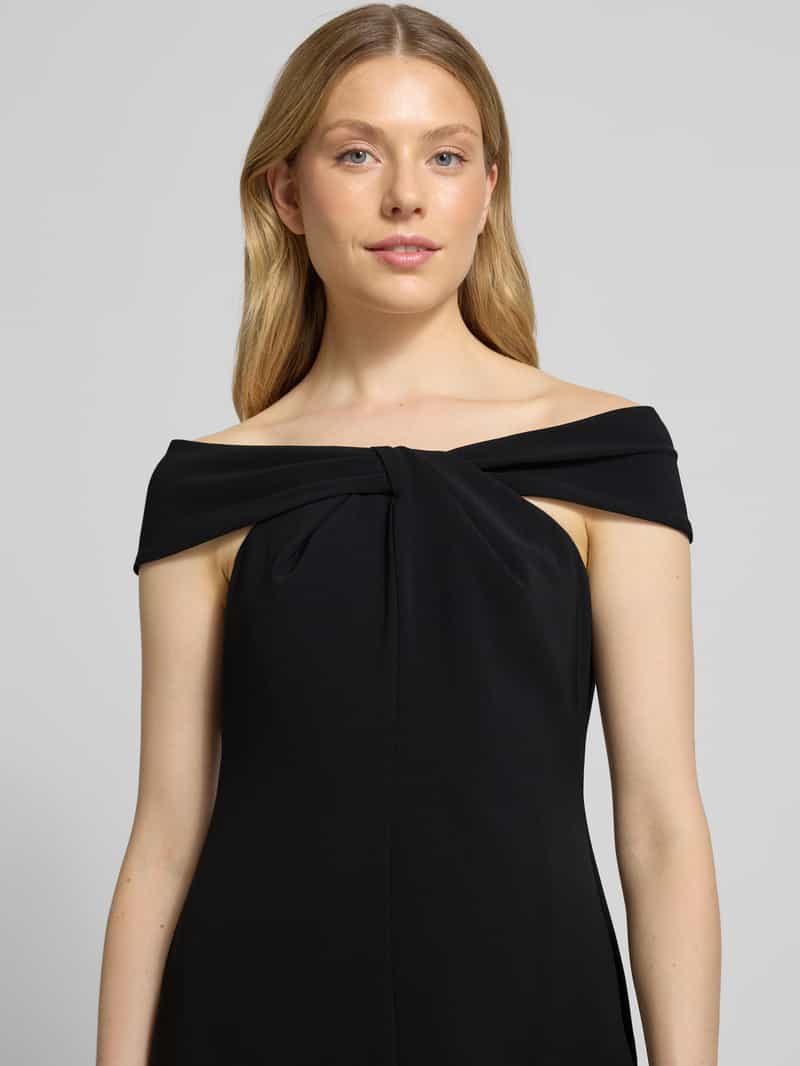 Lauren Ralph Lauren Knielange cocktailjurk met knoopdetail model 'TAKOTA'