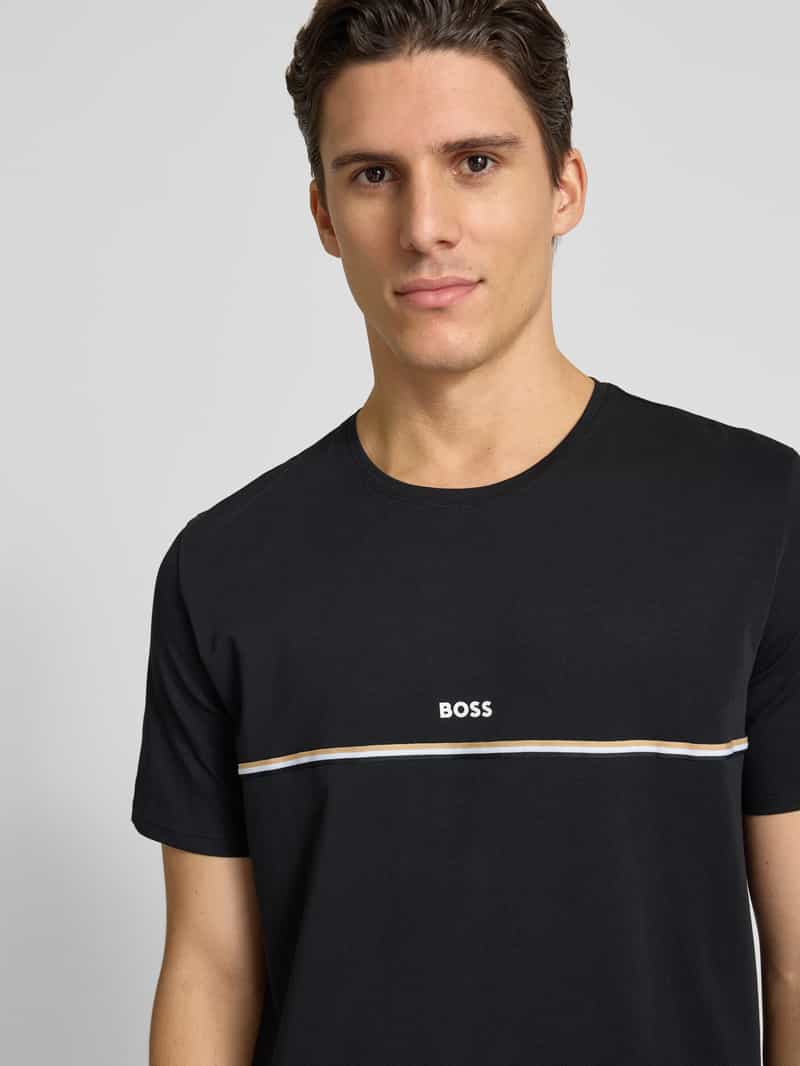 Boss T-shirt met labelprint
