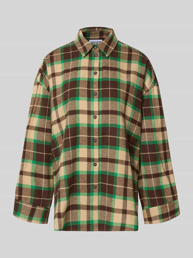 Jake*s Studio Woman Relaxed fit overhemdblouse van katoenmix