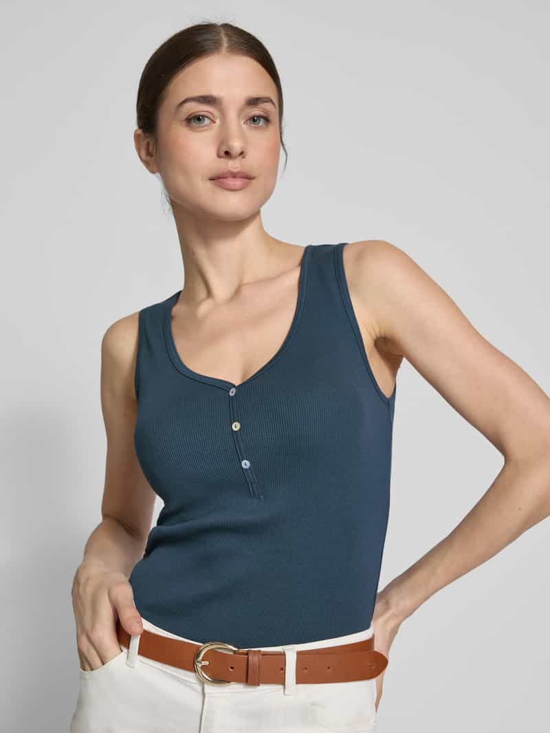 Marc O'Polo Slim fit tanktop van katoenmix