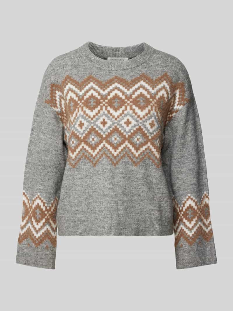 Christian Berg Woman Gebreide pullover met extra brede schouders
