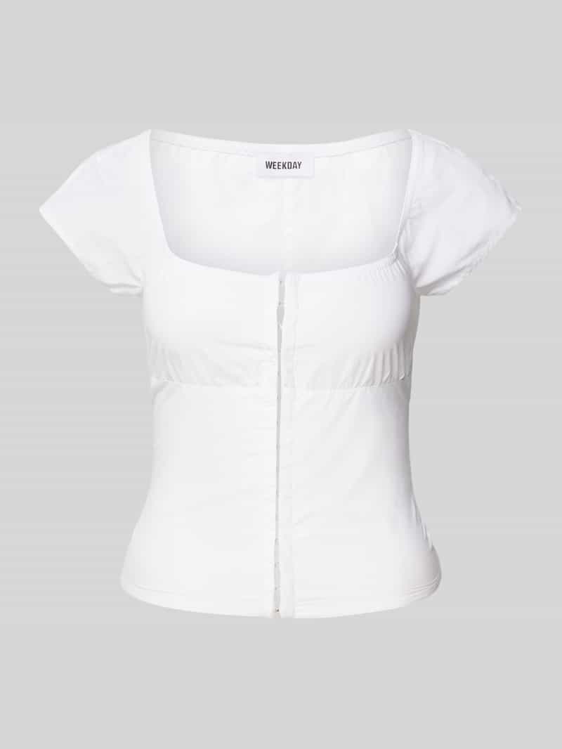 Weekday Skinny fit blouse met vierkante hals