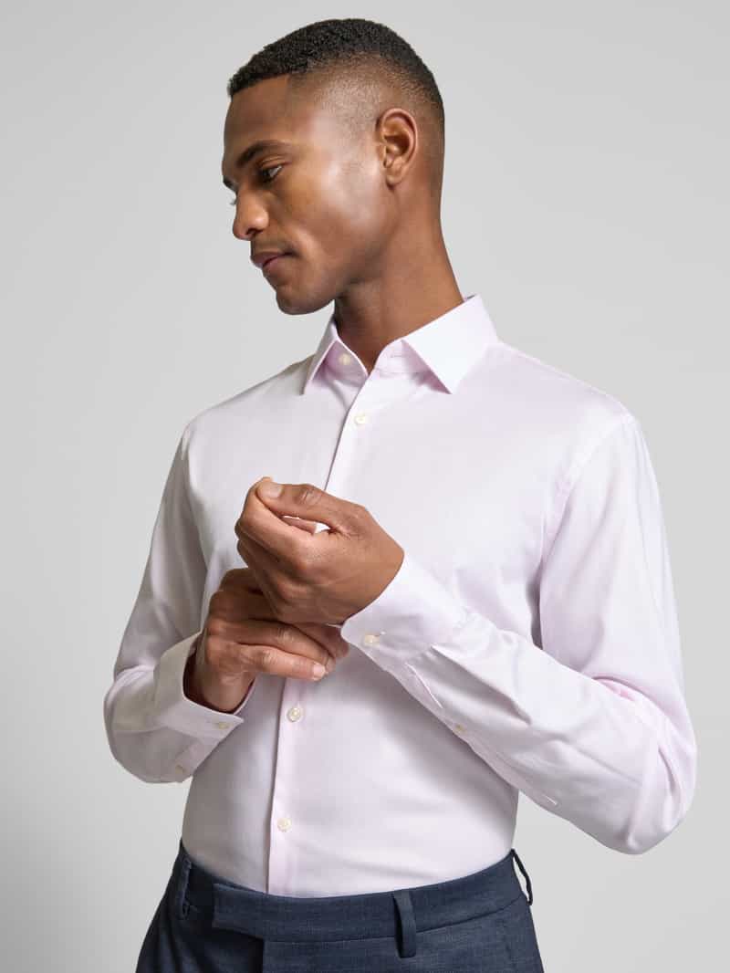 Jake*s Slim fit zakelijk overhemd met kentkraag