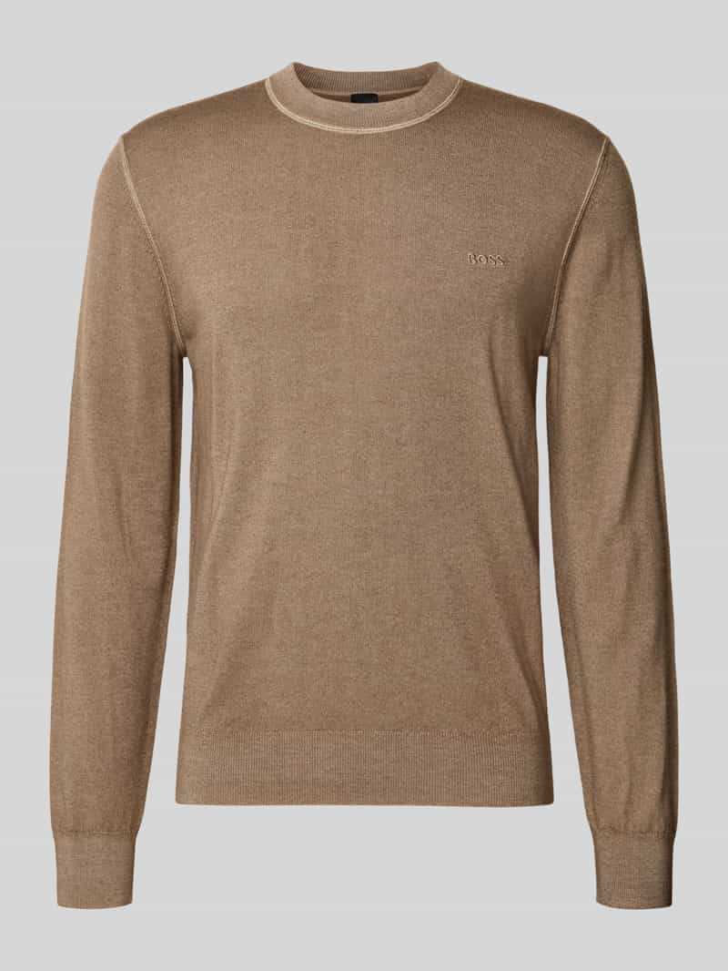 Boss Orange Regular fit gebreide pullover van pure scheerwol model 'ASTEFO'