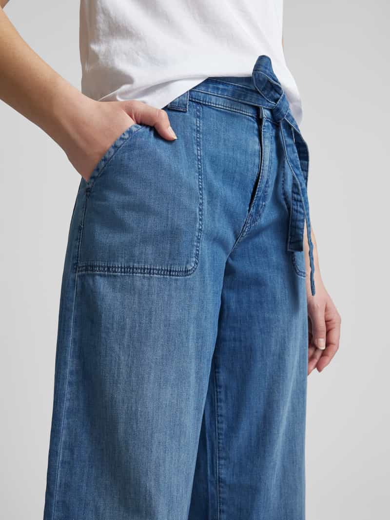 MAC Straight leg jeans met strikceintuur model 'Sienna'