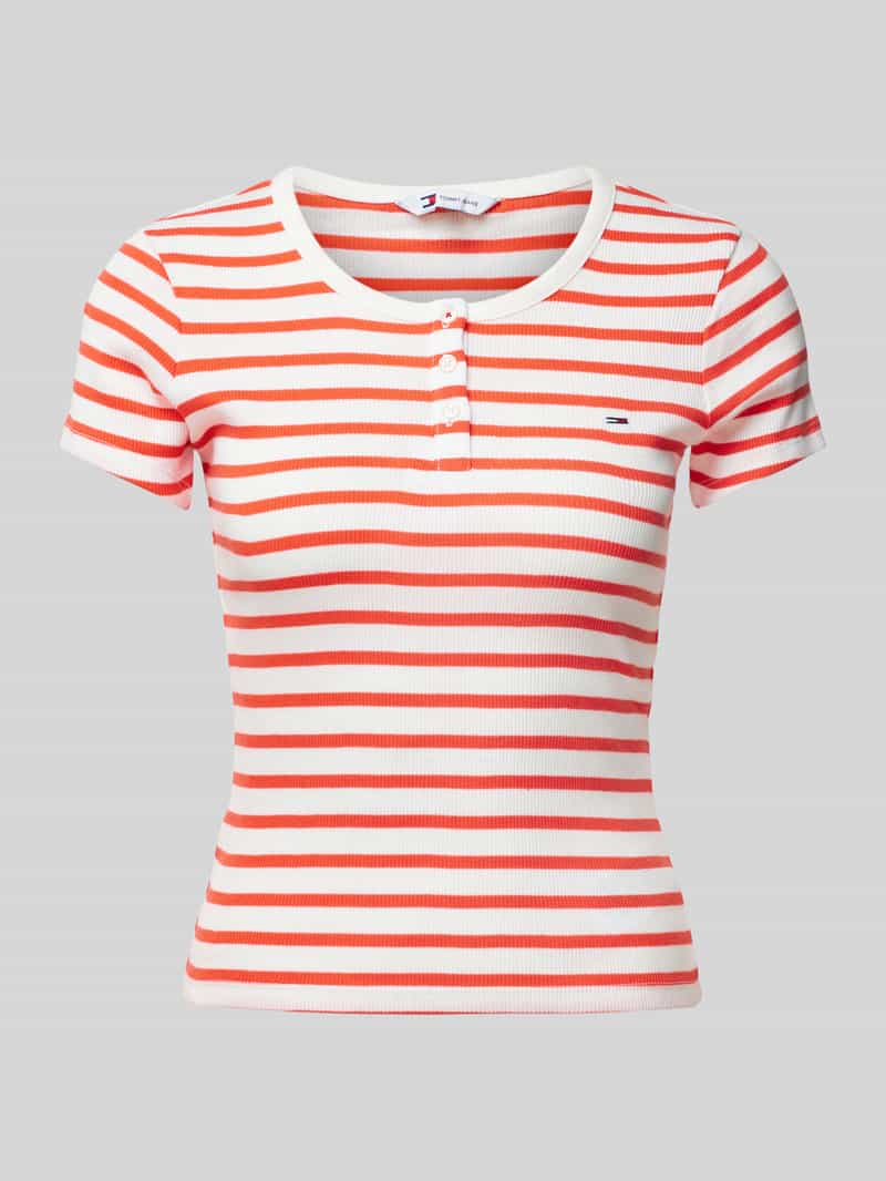 Tommy Jeans T-shirt met henley-hals