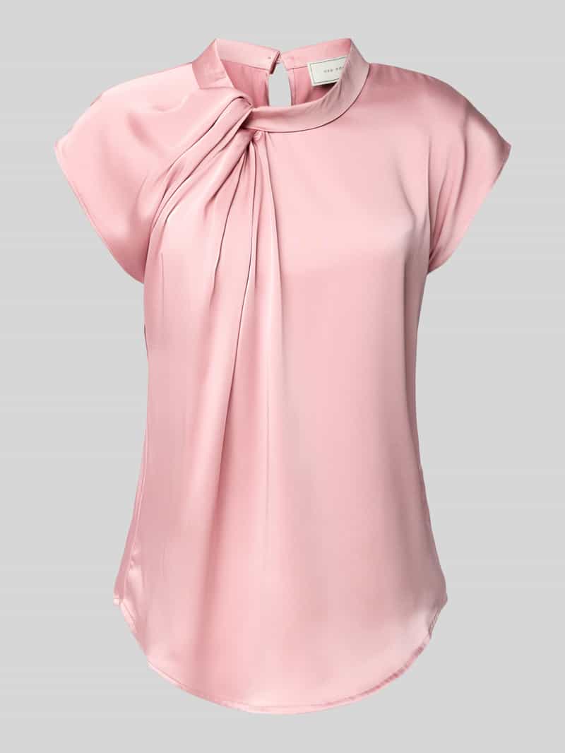 NEO NOIR Blouseshirt van satijn met knoopdetail model 'Fleur Drapy'