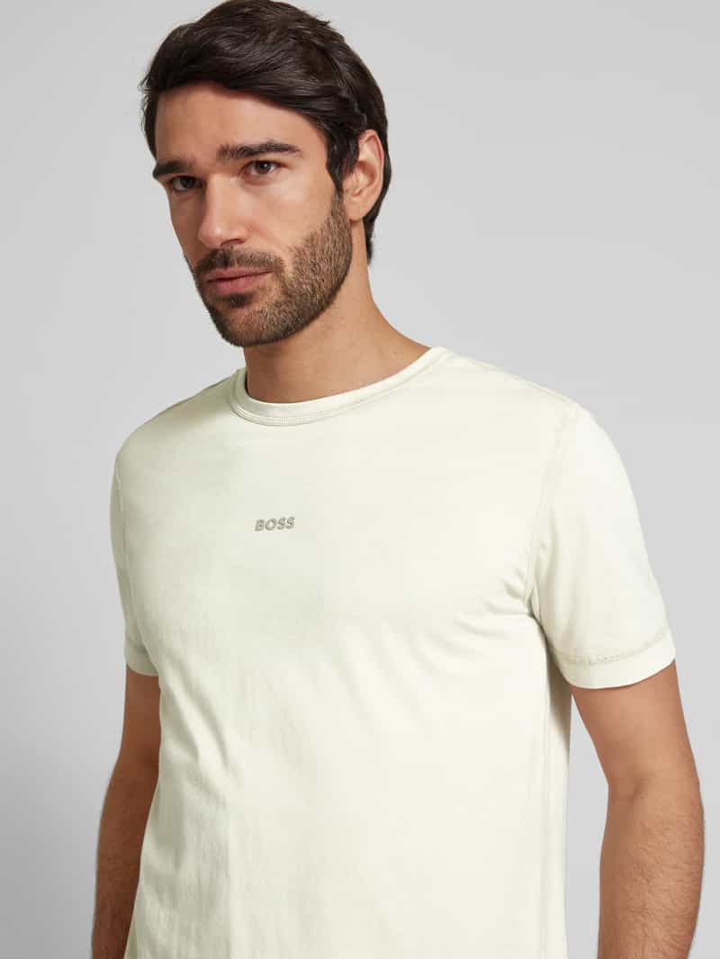 Boss Orange T-shirt met labelprint model 'Tokks'