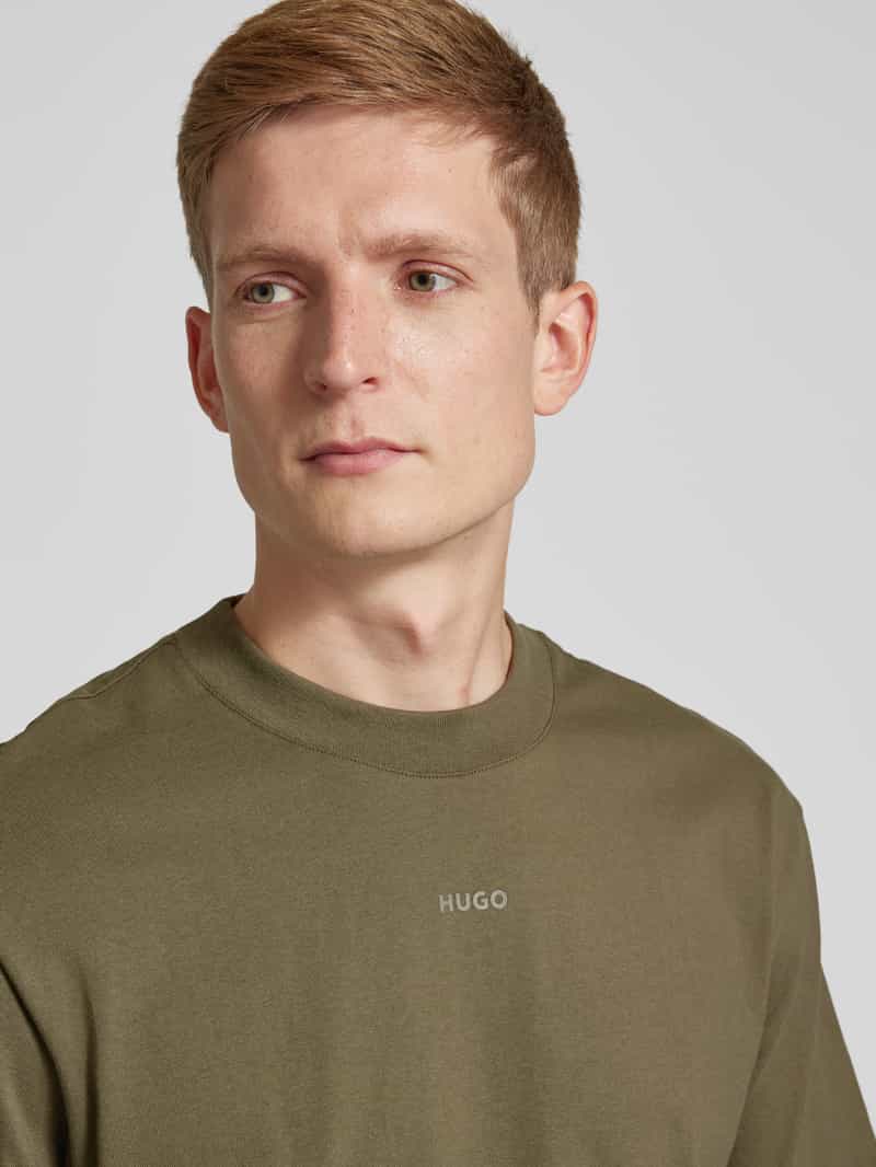 HUGO T-shirt met labelprint model 'Dapolino'