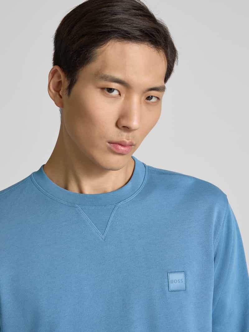 Boss Orange Sweatshirt met labelbadge model 'Westart'