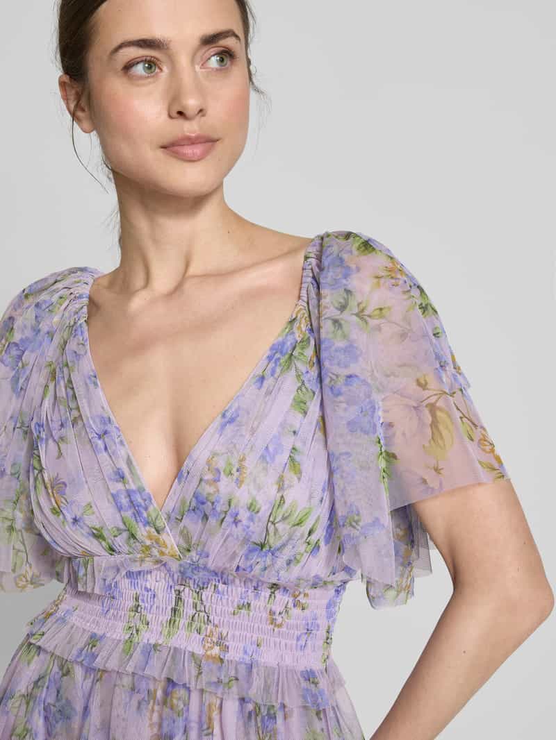 Lace & Beads Cocktailjurk met volantgarnering