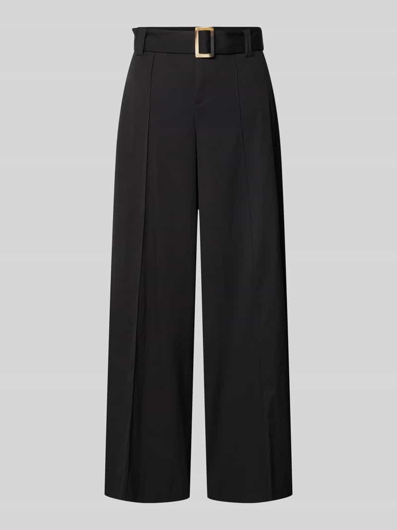 MAC Wide leg stoffen broek met vaste persplooien model 'CARLETTA'