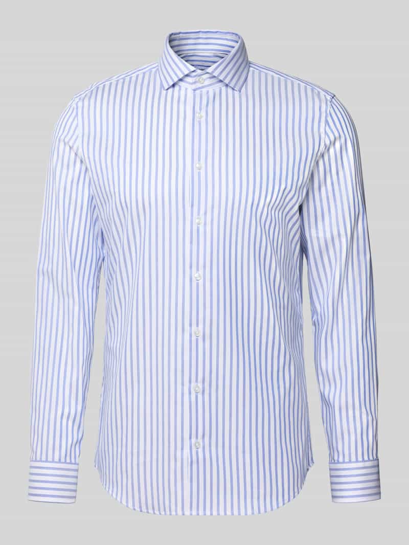 seidensticker Slim fit zakelijk overhemd van katoen met kentkraag