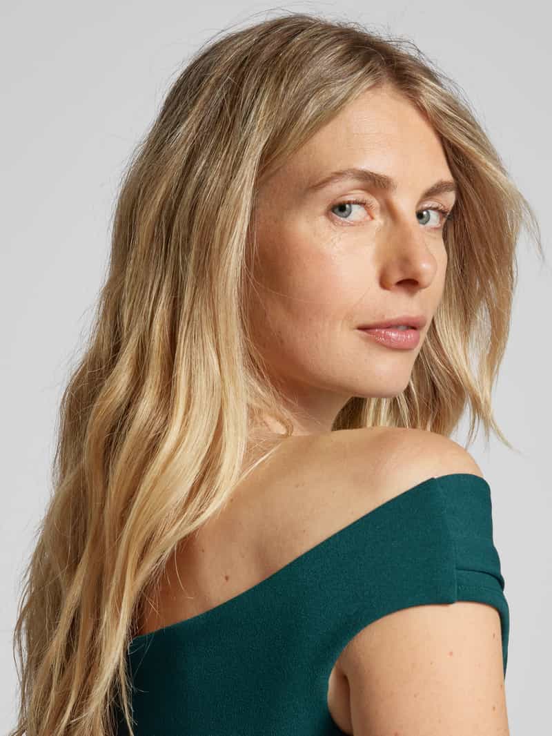 SISTAGLAM Knielange cocktailjurk met plooien