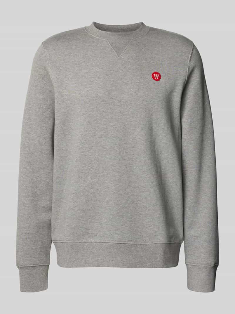 Wood Sweatshirt met labelstitching model 'Tye'