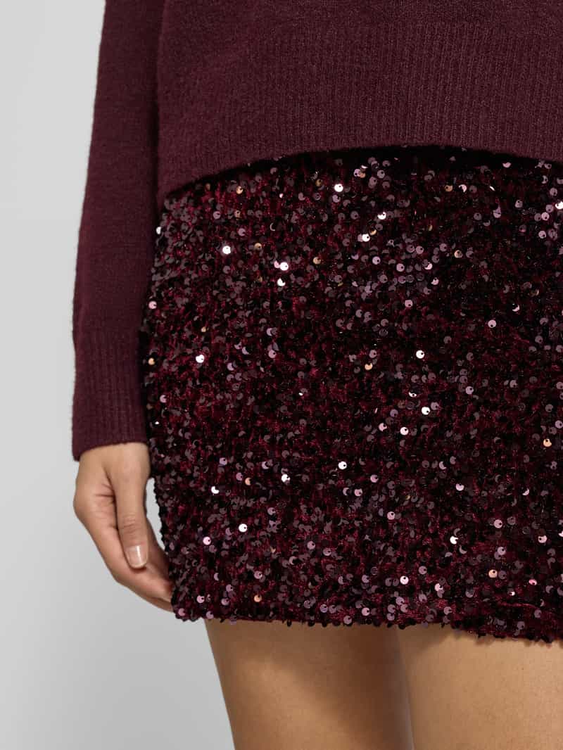 Vila High waist minirok met pailletten model 'FAITH'