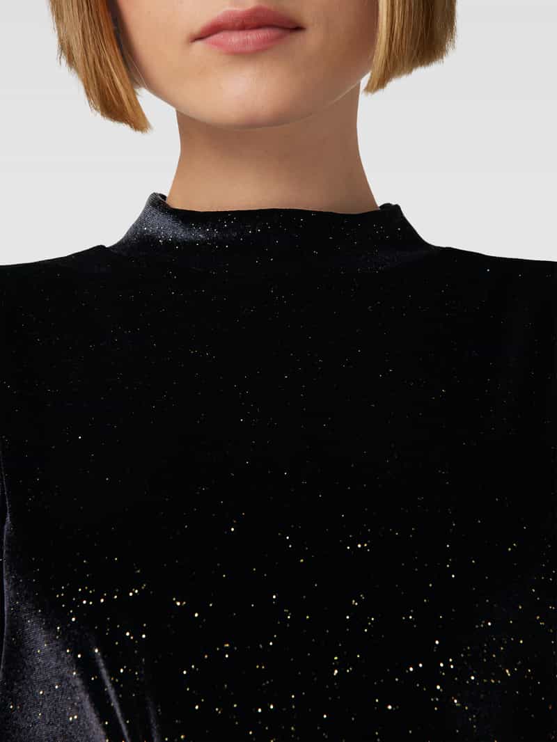 Christian Berg Woman Shirt met lange mouwen in fluweellook met effectgaren