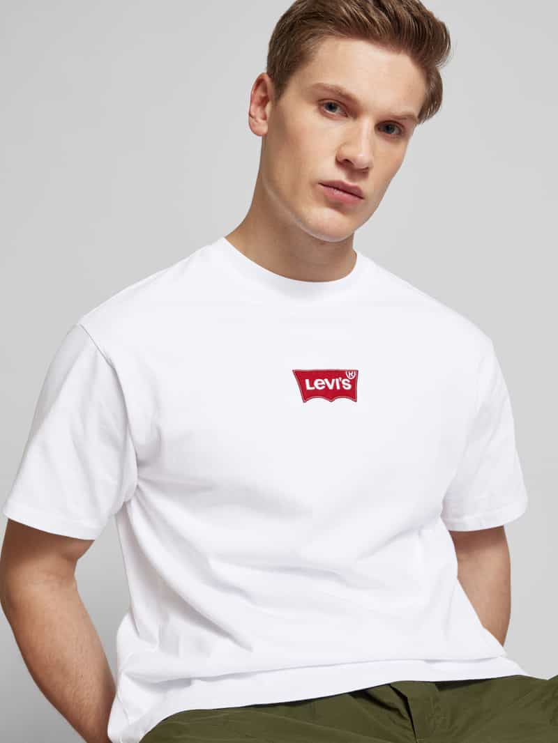 Levi's T-shirt met labelstitching