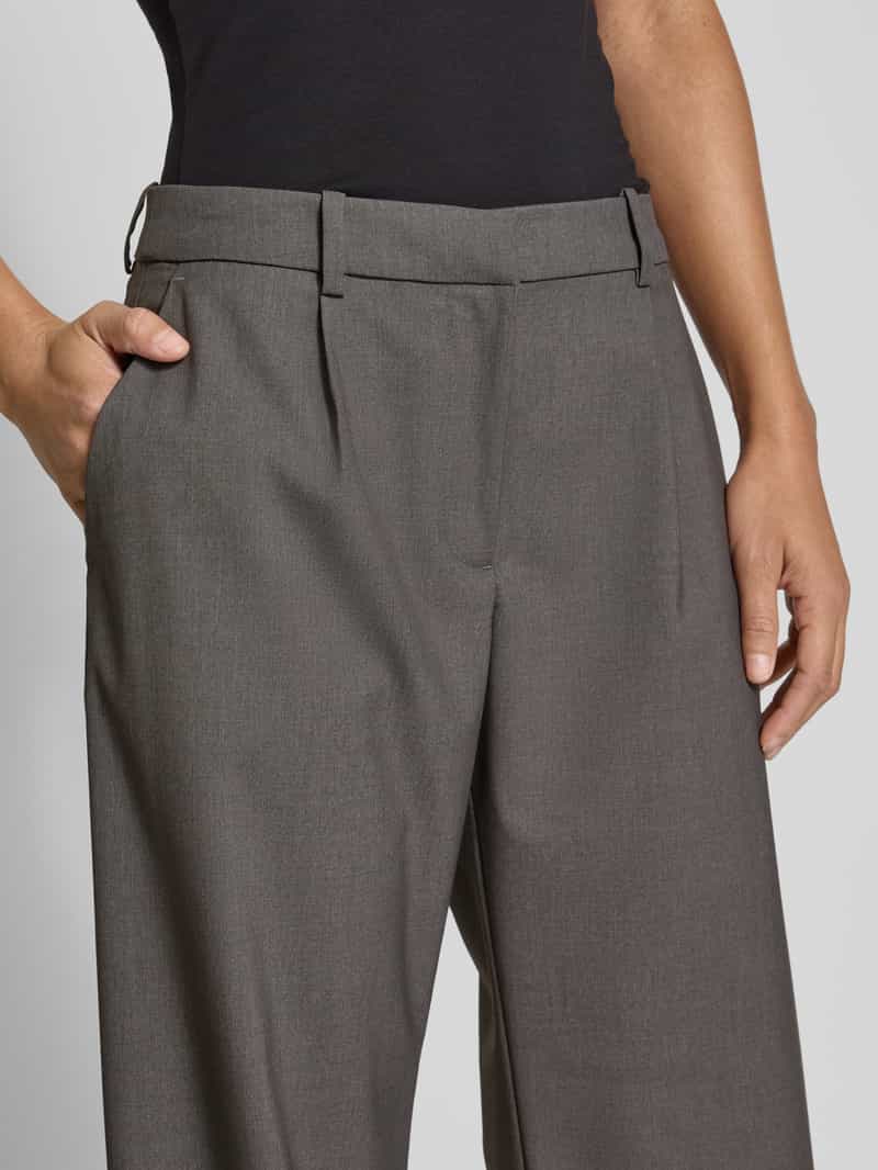 Weekday Wide leg bandplooibroek met riemlussen model 'Drew'