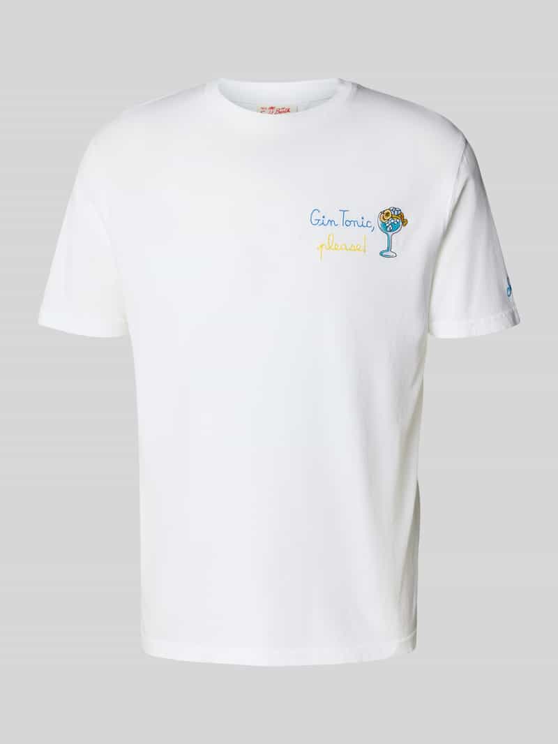 MC2 Saint Barth T-shirt met stitching en ronde hals