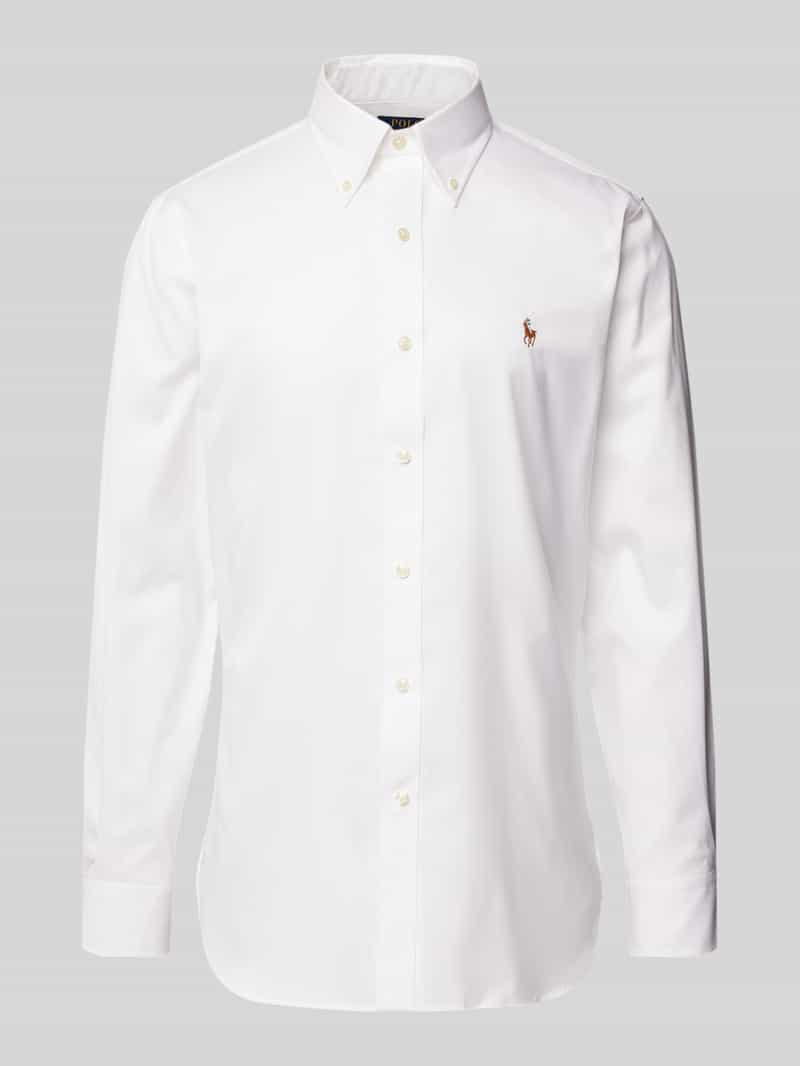 Polo Ralph Lauren Slim fit zakelijk overhemd met labelstitching