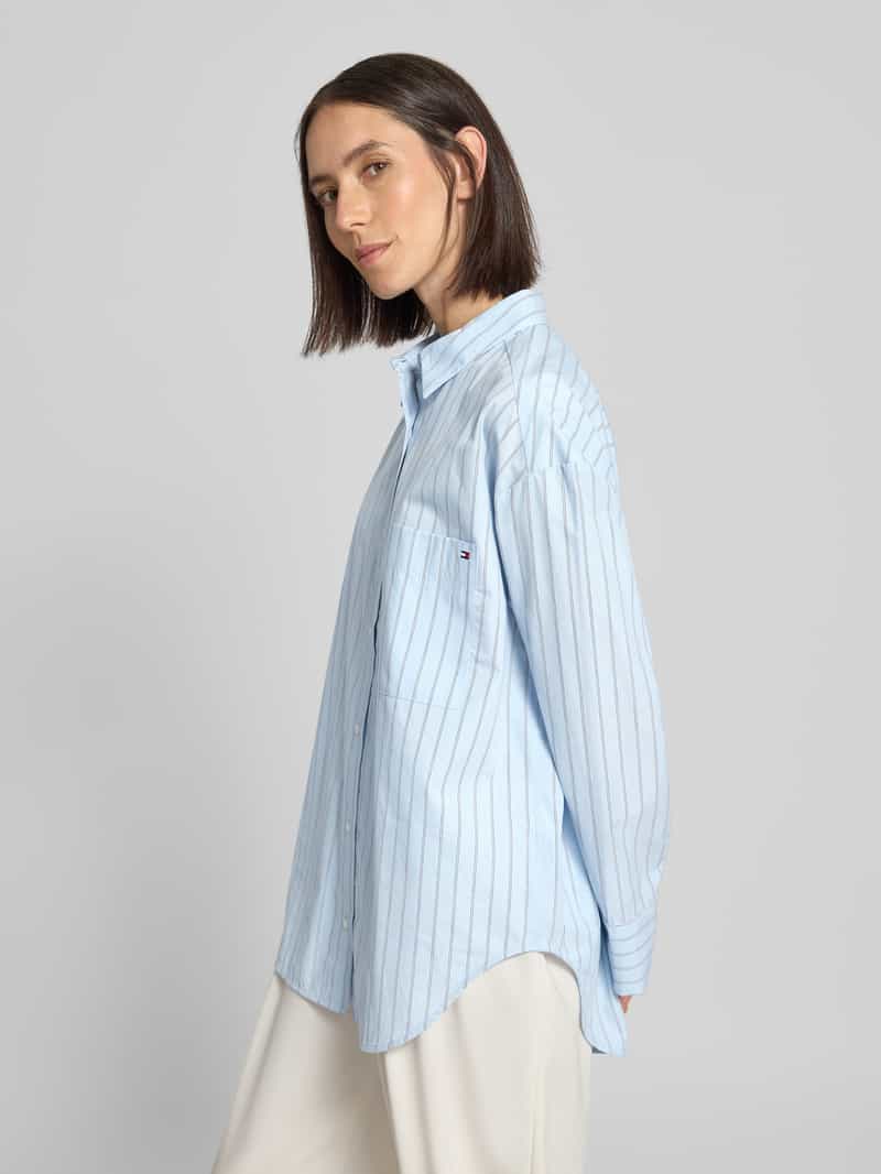 Tommy Hilfiger Oversized overhemdblouse van puur katoen