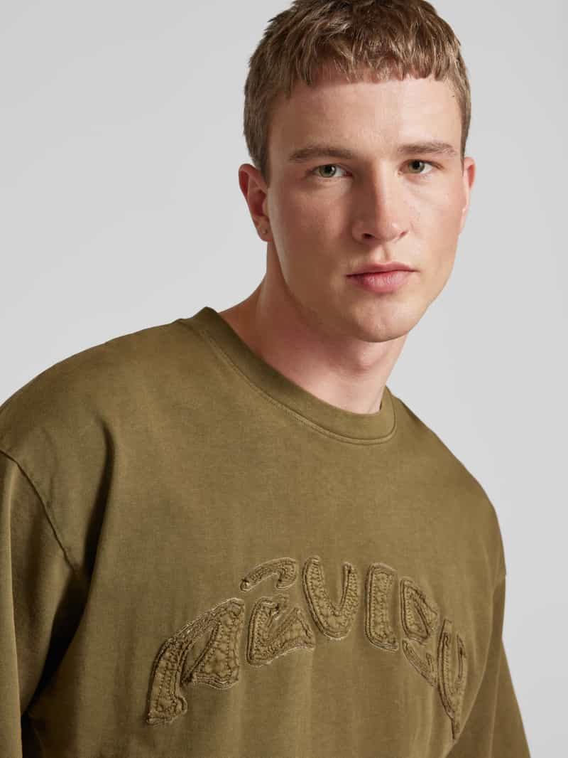 REVIEW T-shirt met labelstitching