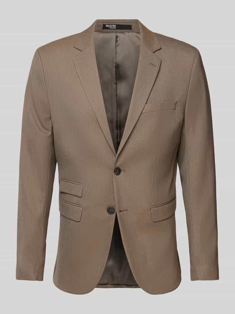 Selected Homme Slim fit 2-knoops colbert met klepzakken model 'NEIL'