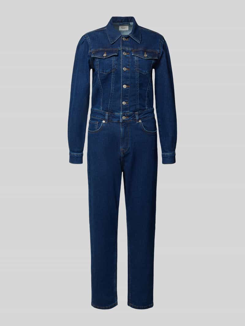 Pepe Jeans Getailleerde jumpsuit van katoenmix model 'VALA'