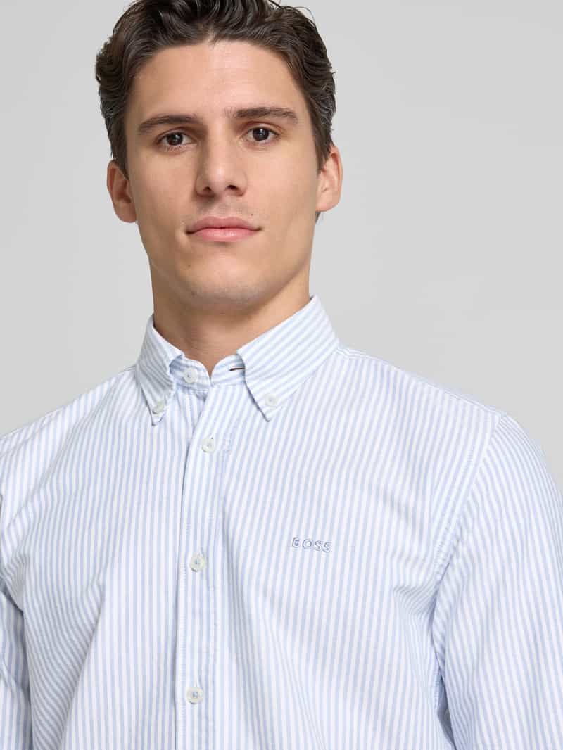 Boss Slim fit vrijetijdsoverhemd met button-downkraag model 'Roan'
