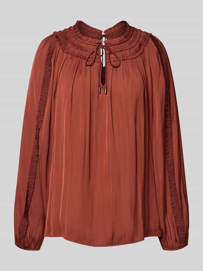 s.Oliver BLACK LABEL Regular fit blouse met lange mouwen en ruches