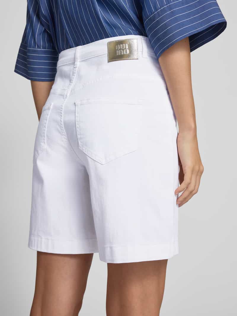 Oui Korte regular fit jeans met steekzakken