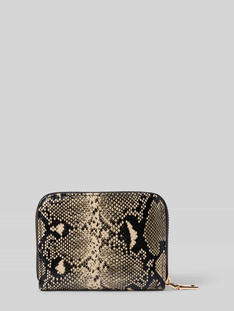 Seidenfelt Portemonnee met labeldetail model 'YLVA'