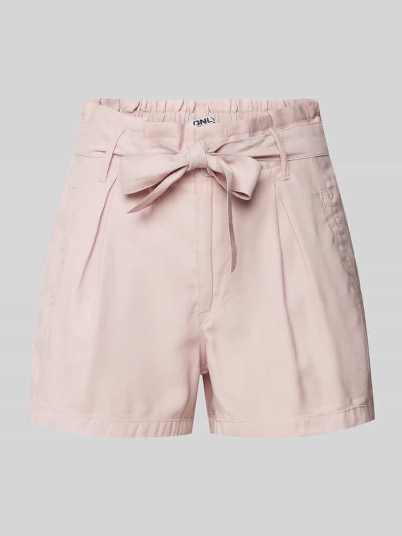 Only Regular fit korte broek met strikceintuur model 'LARIS'