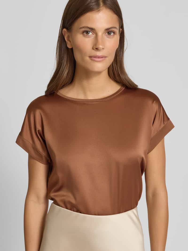 Christian Berg Woman T-shirt met geribde ronde hals