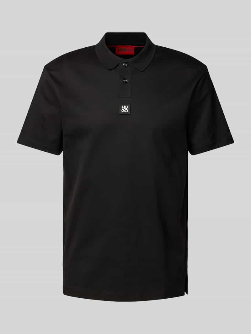 HUGO Regular fit poloshirt met labelbadge model 'Deabono'