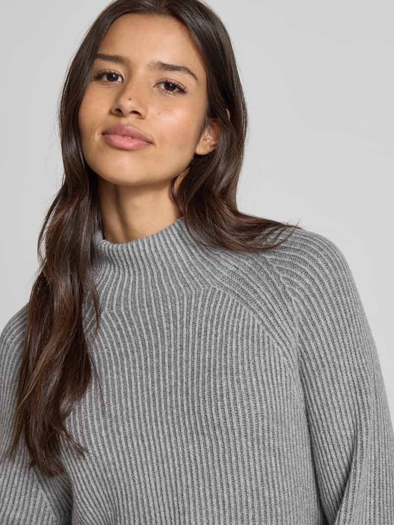 Tom Tailor Regular fit gebreide pullover van katoenmix met wol
