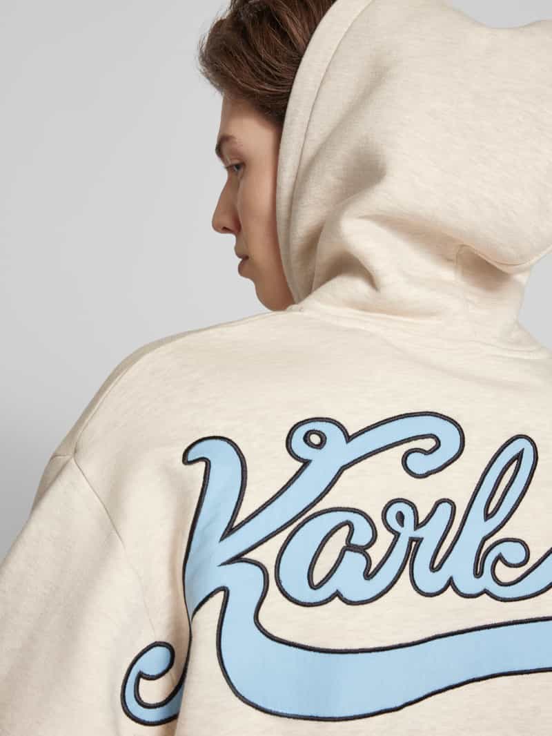 Karl Kani Oversized sweatjack in gemêleerde look model 'Chest Signature'