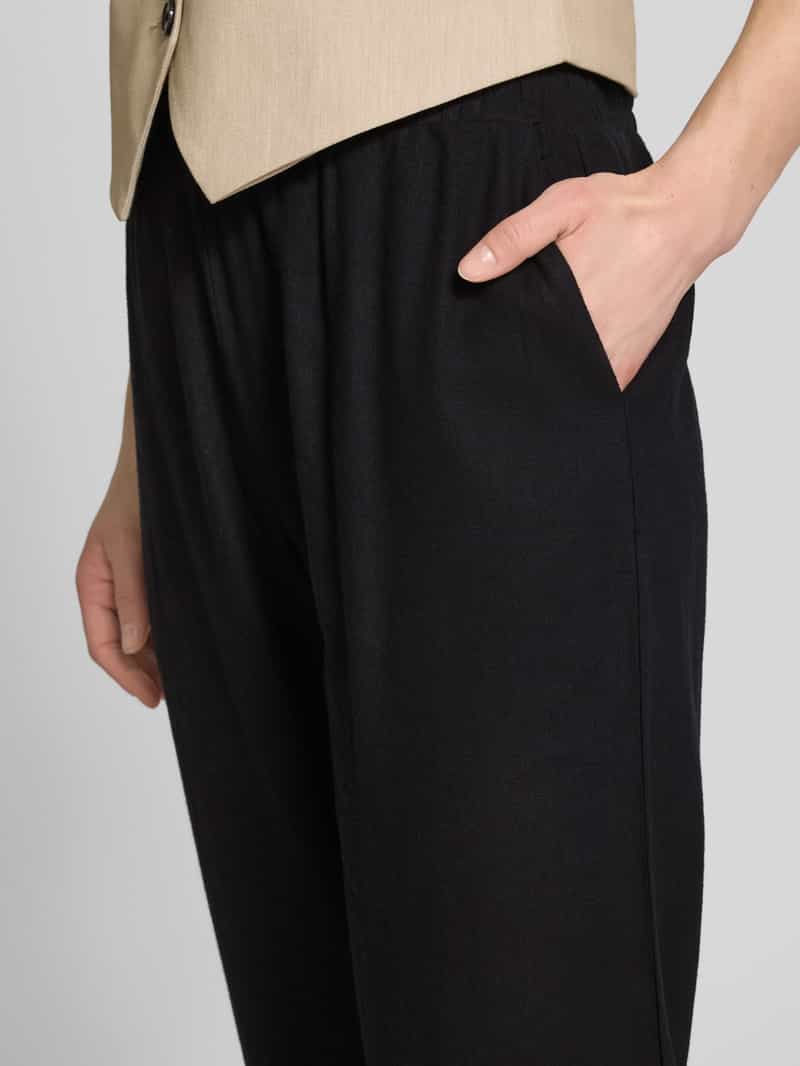 FREE QUENT Straight leg linnen broek met steekzakken model 'Lavea'