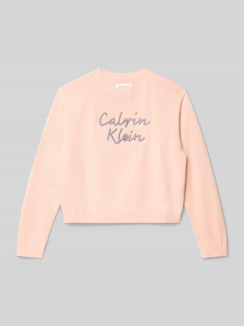 Calvin Klein Jeans Gebreide pullover met labelstitching