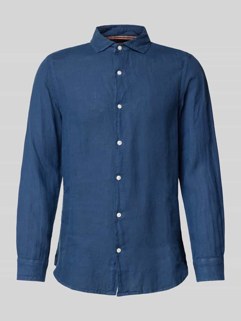 Superdry Regular fit linnen overhemd met haaikraag model 'Vacation'
