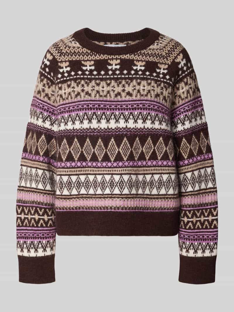 Marc O'Polo DENIM Pullover van wol met jacquardstructuur