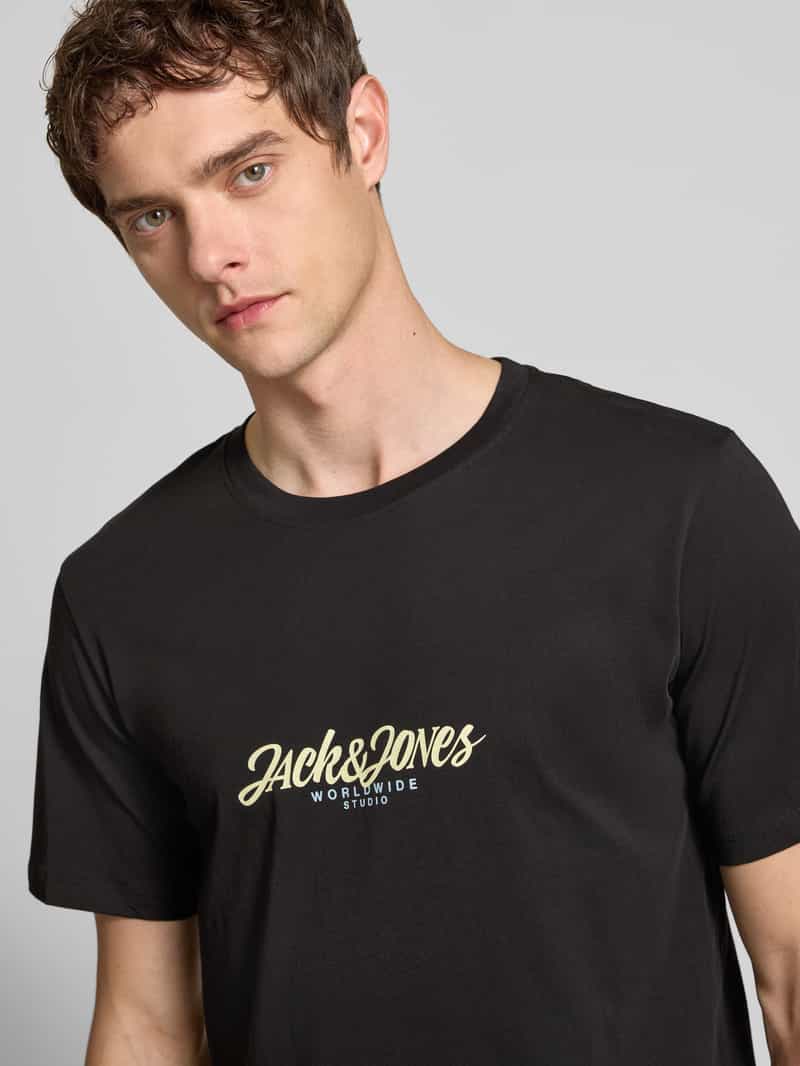 jack & jones T-shirt met labelprint model 'TAVIRA'