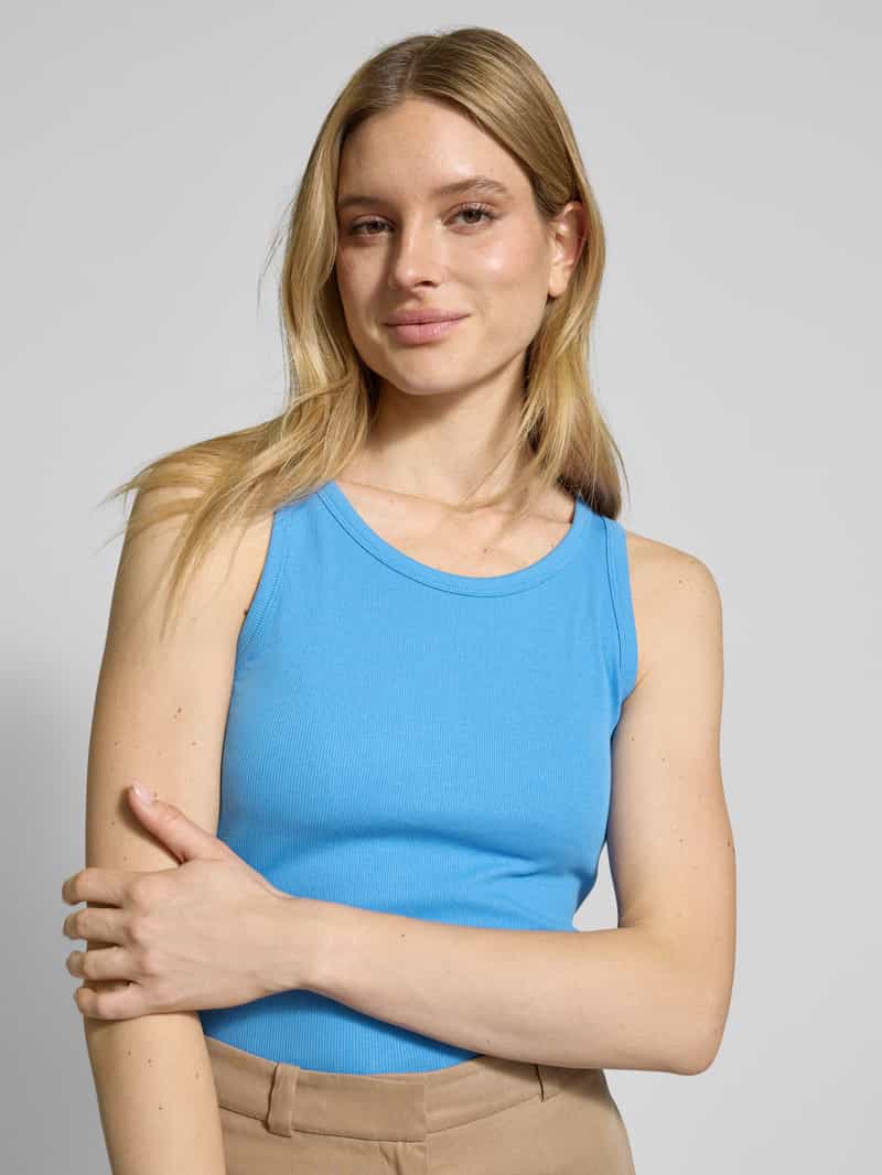 s.Oliver RED LABEL Slim fit tanktop van viscosemix met ribstructuur