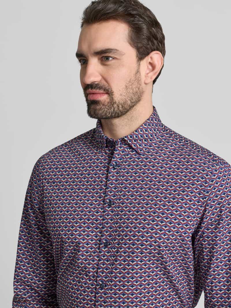 Christian Berg Men Vrijetijdsoverhemd met knoopsluiting