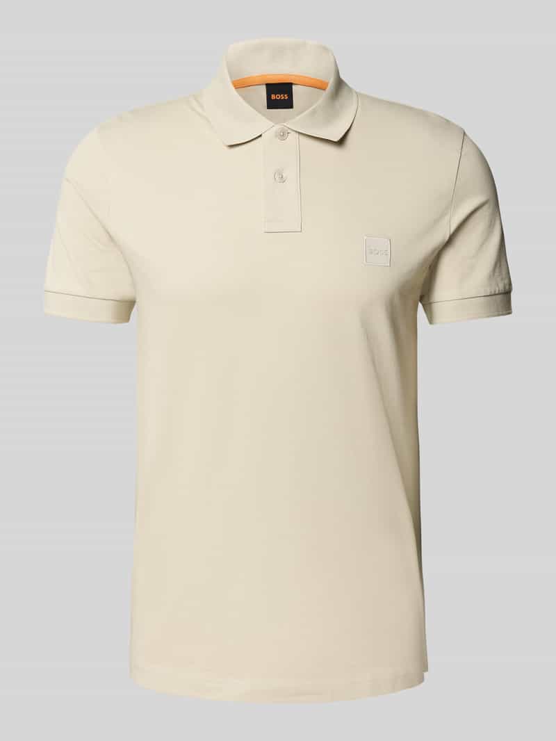 Boss Orange Slim fit poloshirt van katoenmix