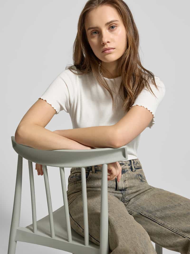 Marc O'Polo DENIM T-shirt met fijnrib
